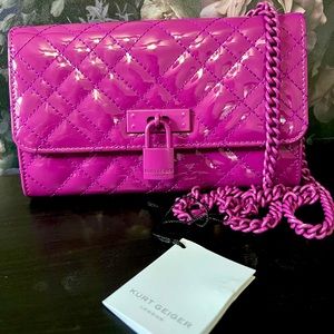 NWT Kurt Geiger quilted wallet on a chain